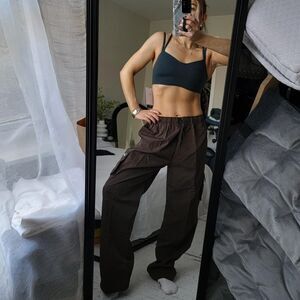 NWT NIKE Training Women's Brown Baggy Cargo Track Pants